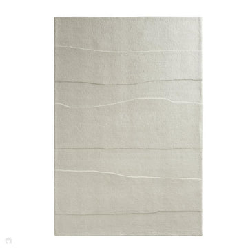 Sculptured Rock Modern Plain Abstract Hand-Woven Carved 3D Effect Hi-Lo Wool Cream Rug-Origins-Rug Love - The Most Loved Rug Store
